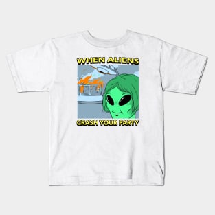 Alien Party Crasher meme Kids T-Shirt